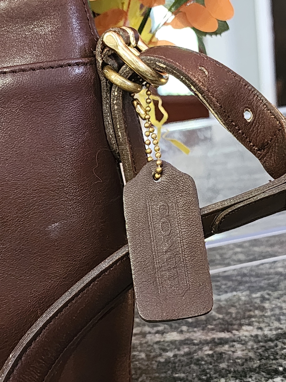 Coach Vintage Equestrian Slim Brown Leather Crossbody Bag- 1998 - Picture 2 of 15